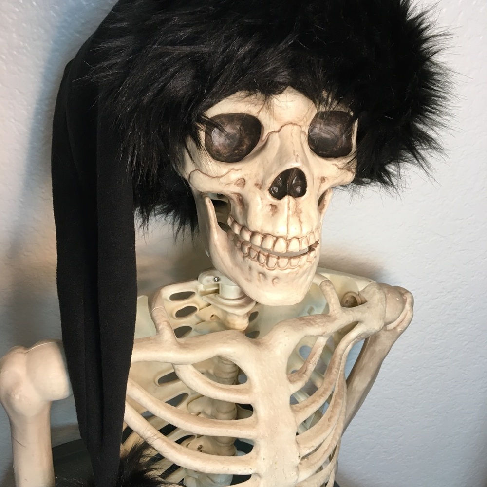 Long Krampus Christmas hat all Black - Picture 2 of 3